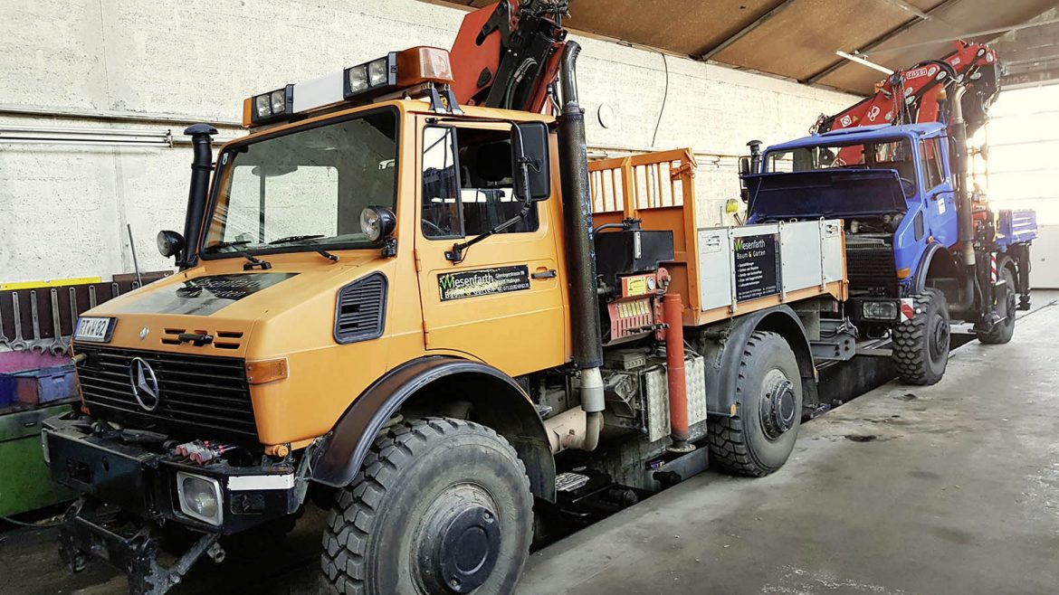 Nutzfahrzeuge im Service